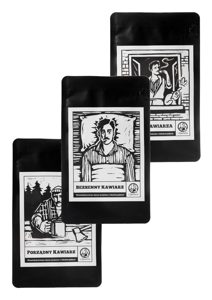 Zestaw kaw ziarnistych 3 x 250g Kawiarz z robustą